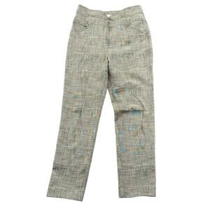 Rebecca Taylor Pants Women 6 Black Gray Micro Houndstooth‎ Plaid Preppy Academia